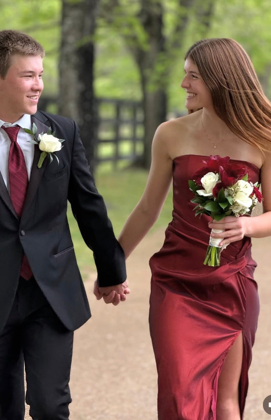 Trägerloses silbernes Vintage-Abendkleid, A-Linie, Geburtstagskleid J9370