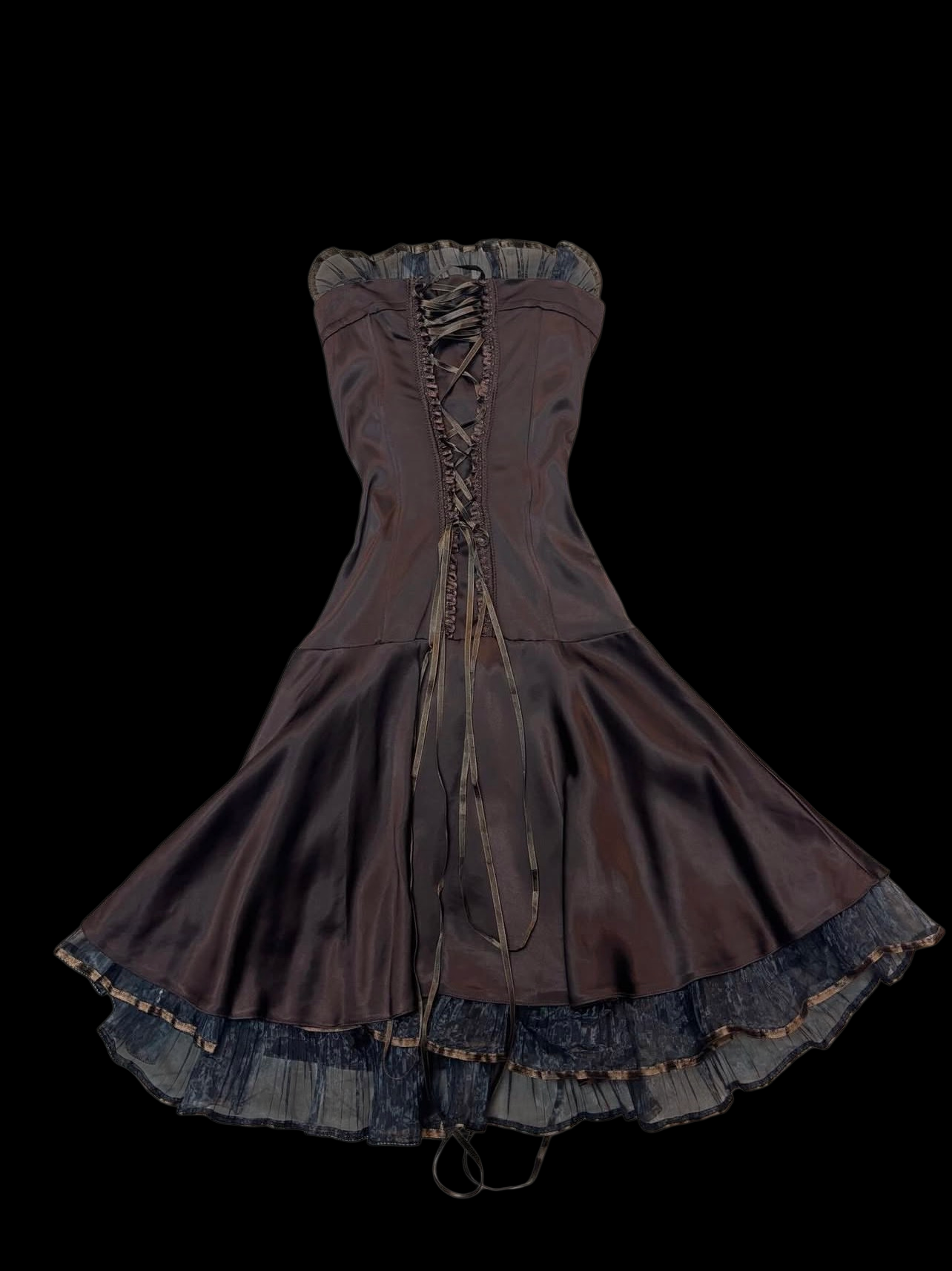 Robe de bal bustier violette en satin avec appliques, robe de soirée formelle J9413