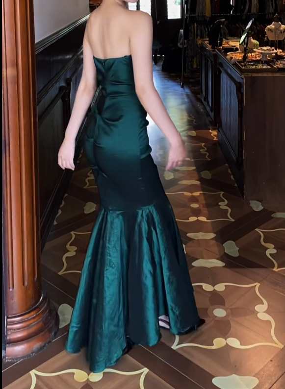 Robe de bal bustier violette en satin avec appliques, robe de soirée formelle J9413