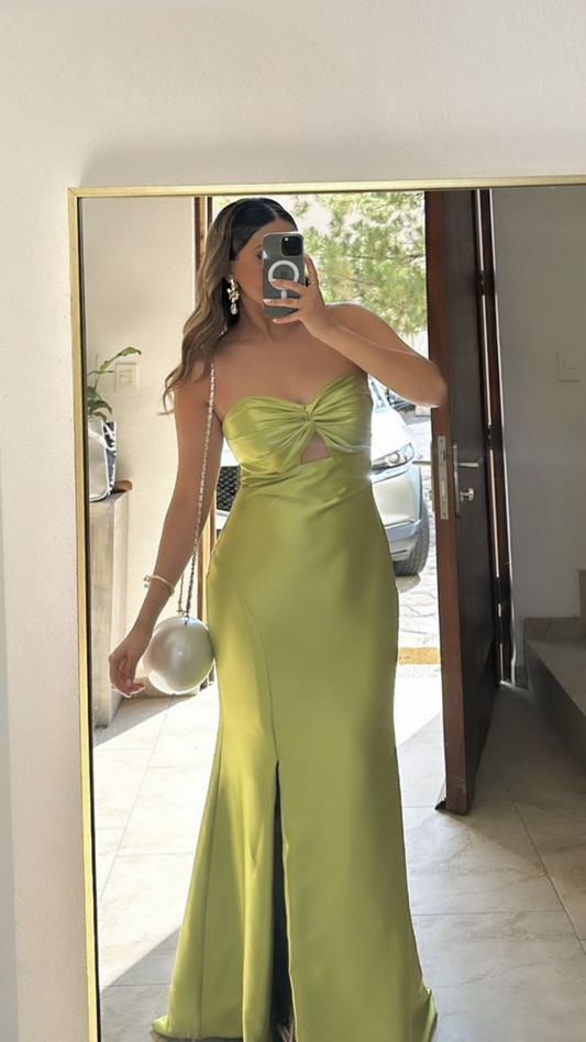 Trägerloses silbernes Vintage-Abendkleid, A-Linie, Geburtstagskleid J9370