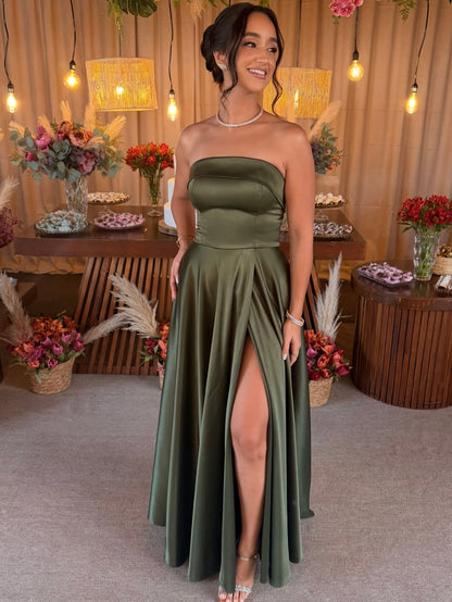 Robe de bal bustier violette en satin avec appliques, robe de soirée formelle J9413