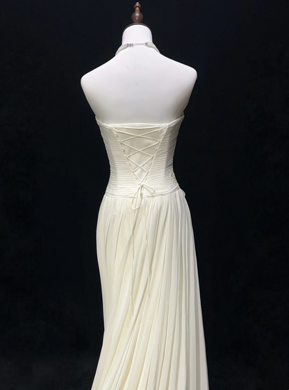 Robe de bal bustier violette en satin avec appliques, robe de soirée formelle J9413