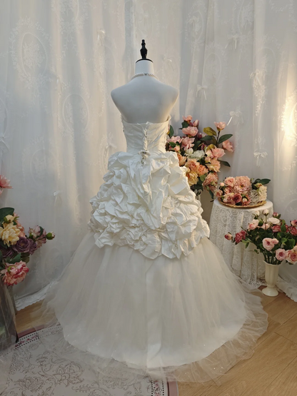 Trägerloses silbernes Vintage-Abendkleid, A-Linie, Geburtstagskleid J9370