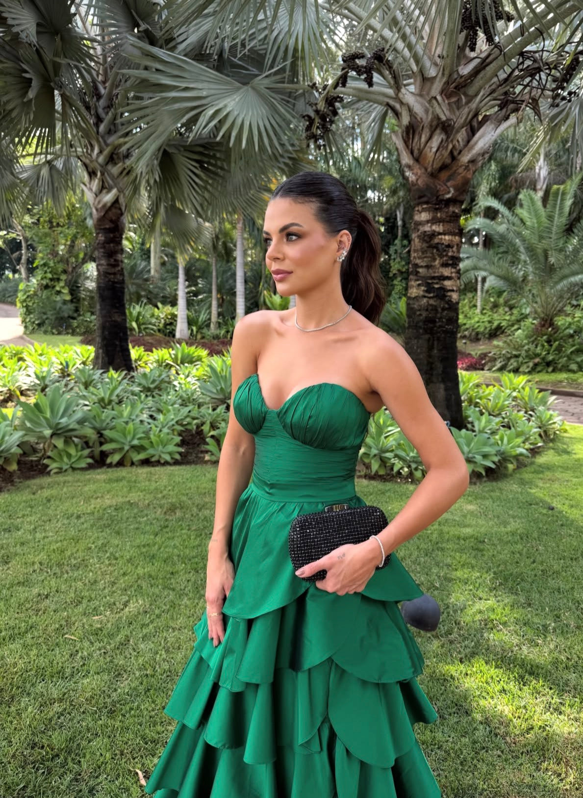 Trägerloses silbernes Vintage-Abendkleid, A-Linie, Geburtstagskleid J9370