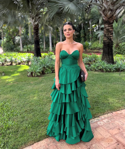 Trägerloses silbernes Vintage-Abendkleid, A-Linie, Geburtstagskleid J9370