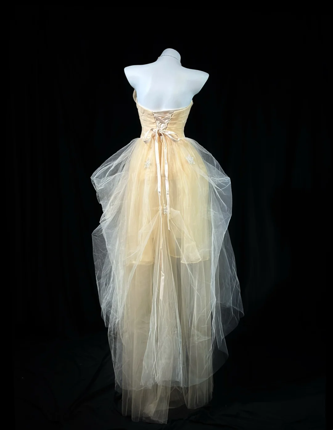 Robe de bal bustier violette en satin avec appliques, robe de soirée formelle J9413