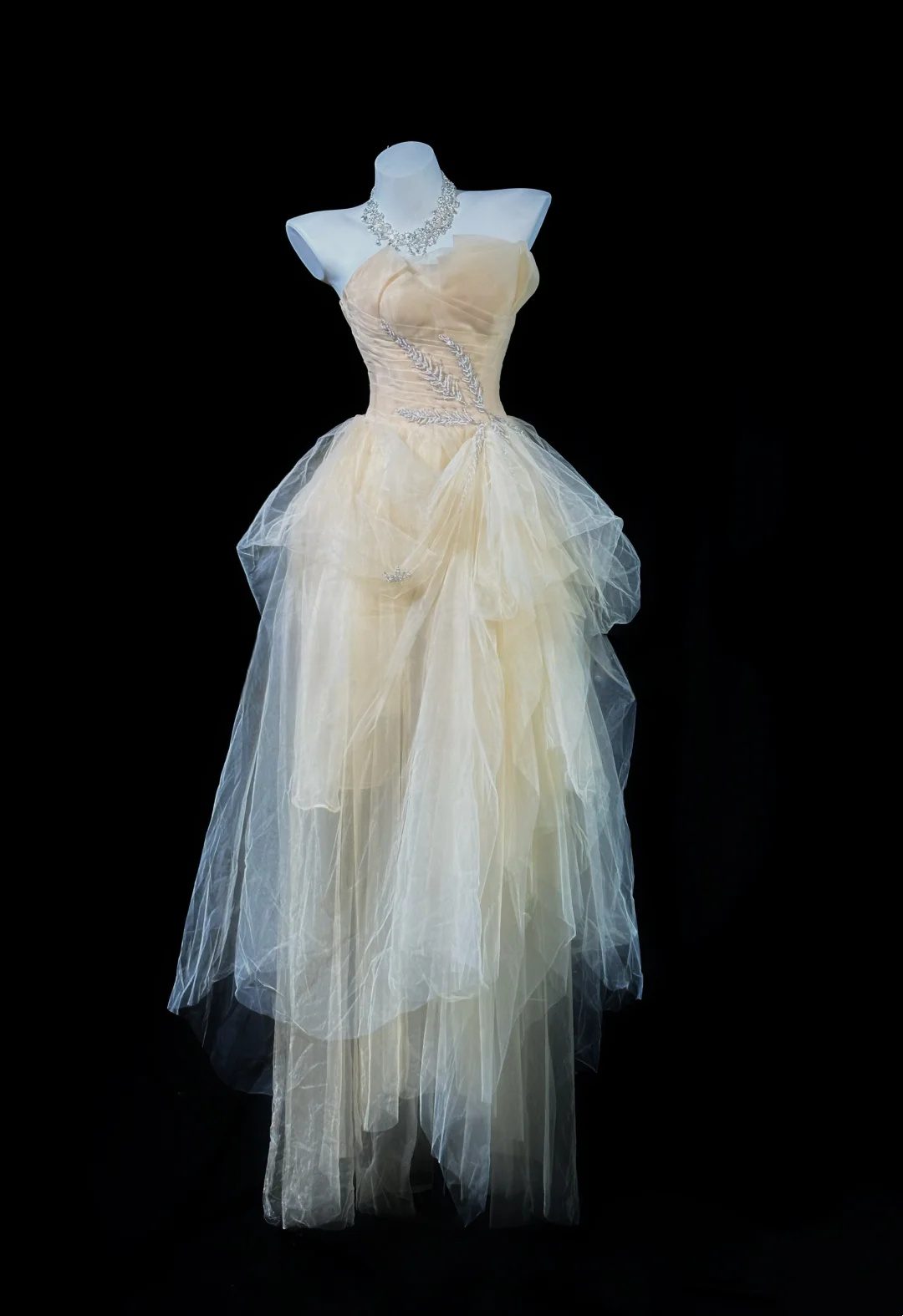 Robe de bal bustier violette en satin avec appliques, robe de soirée formelle J9413