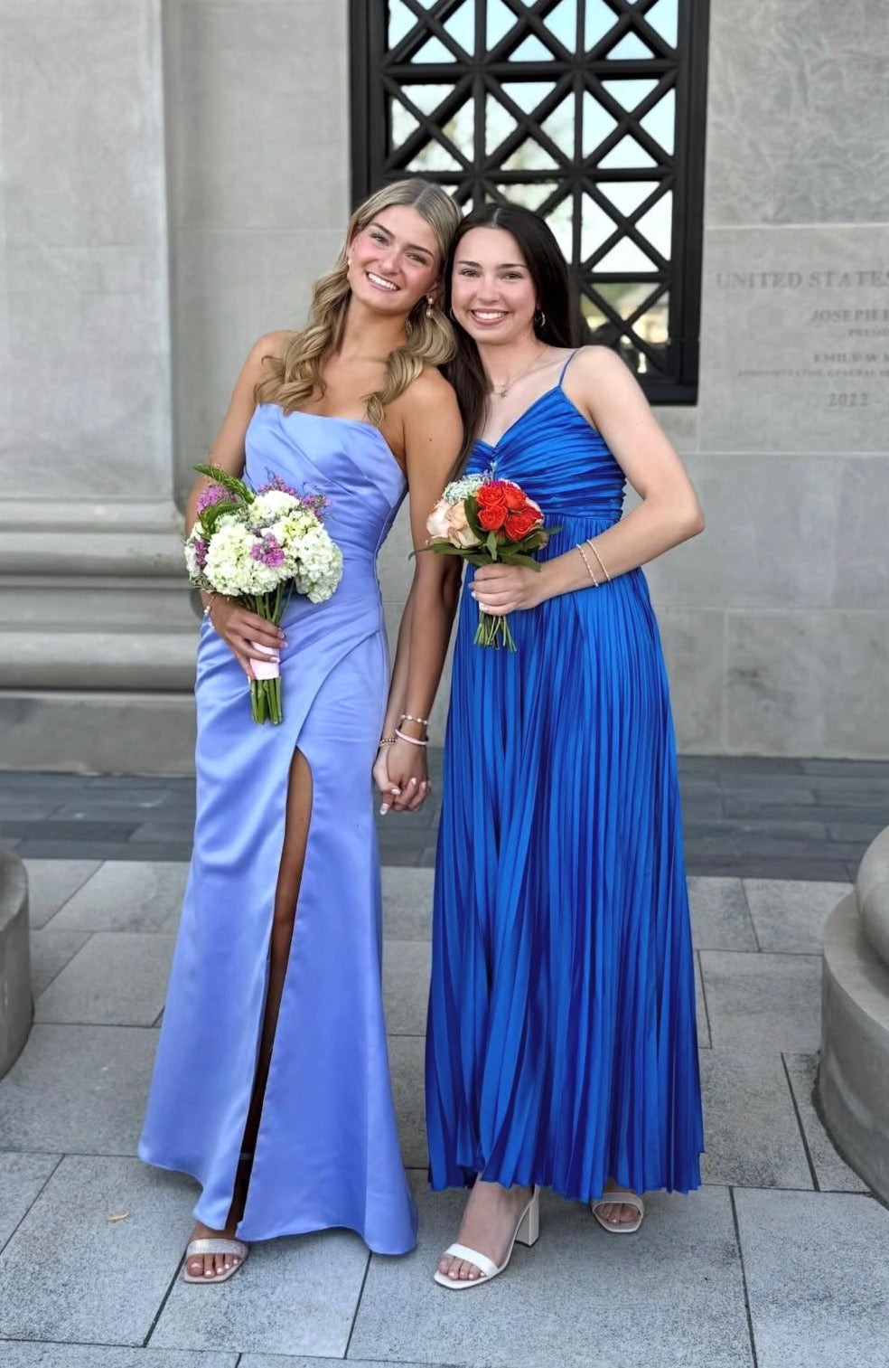 Strapless Lilac Sheath Stain Prom Dress With Slit  J10234