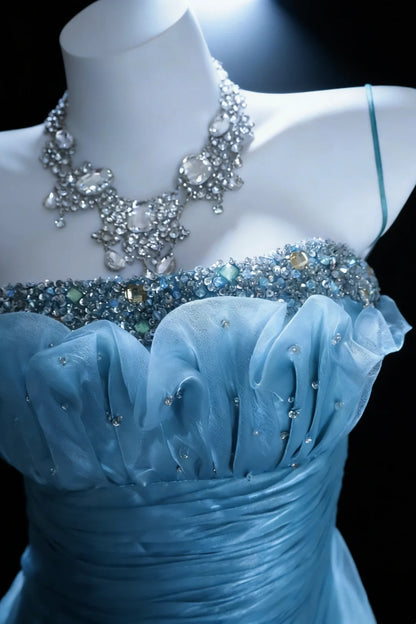 Robe de bal bustier violette en satin avec appliques, robe de soirée formelle J9413