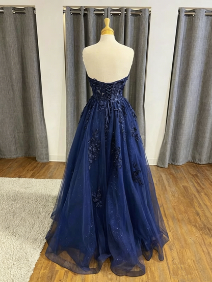 Trägerloses silbernes Vintage-Abendkleid, A-Linie, Geburtstagskleid J9370