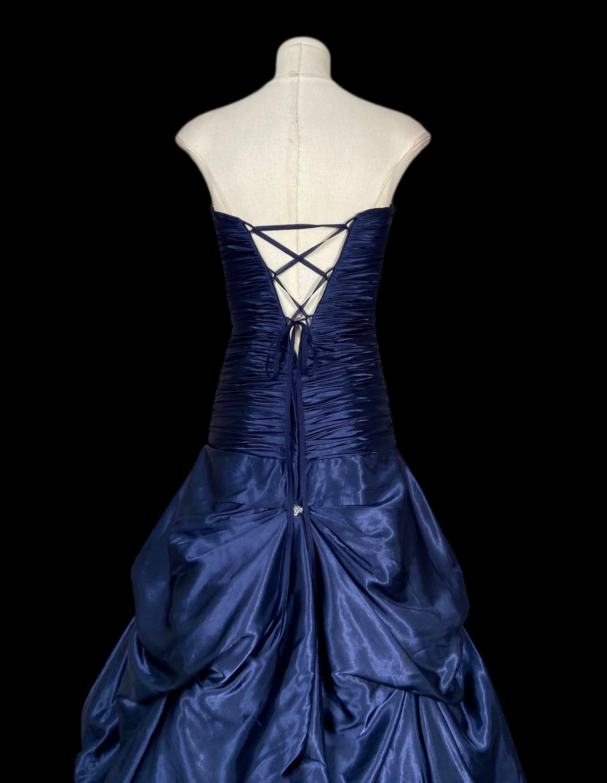 Trägerloses silbernes Vintage-Abendkleid, A-Linie, Geburtstagskleid J9370