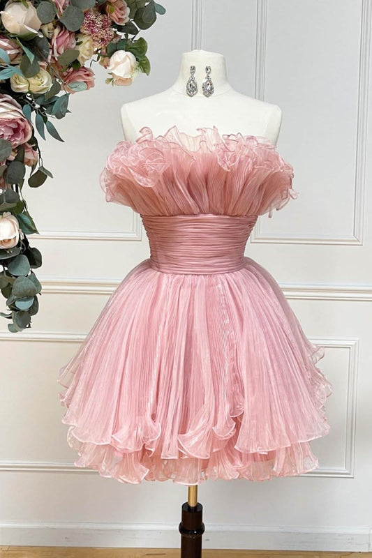 Robe de bal bustier violette en satin avec appliques, robe de soirée formelle J9413