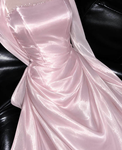 Robe de bal bustier violette en satin avec appliques, robe de soirée formelle J9413