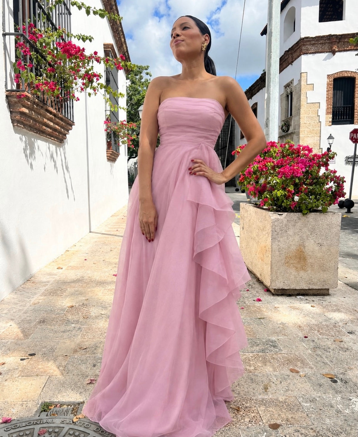 Robe de bal bustier violette en satin avec appliques, robe de soirée formelle J9413