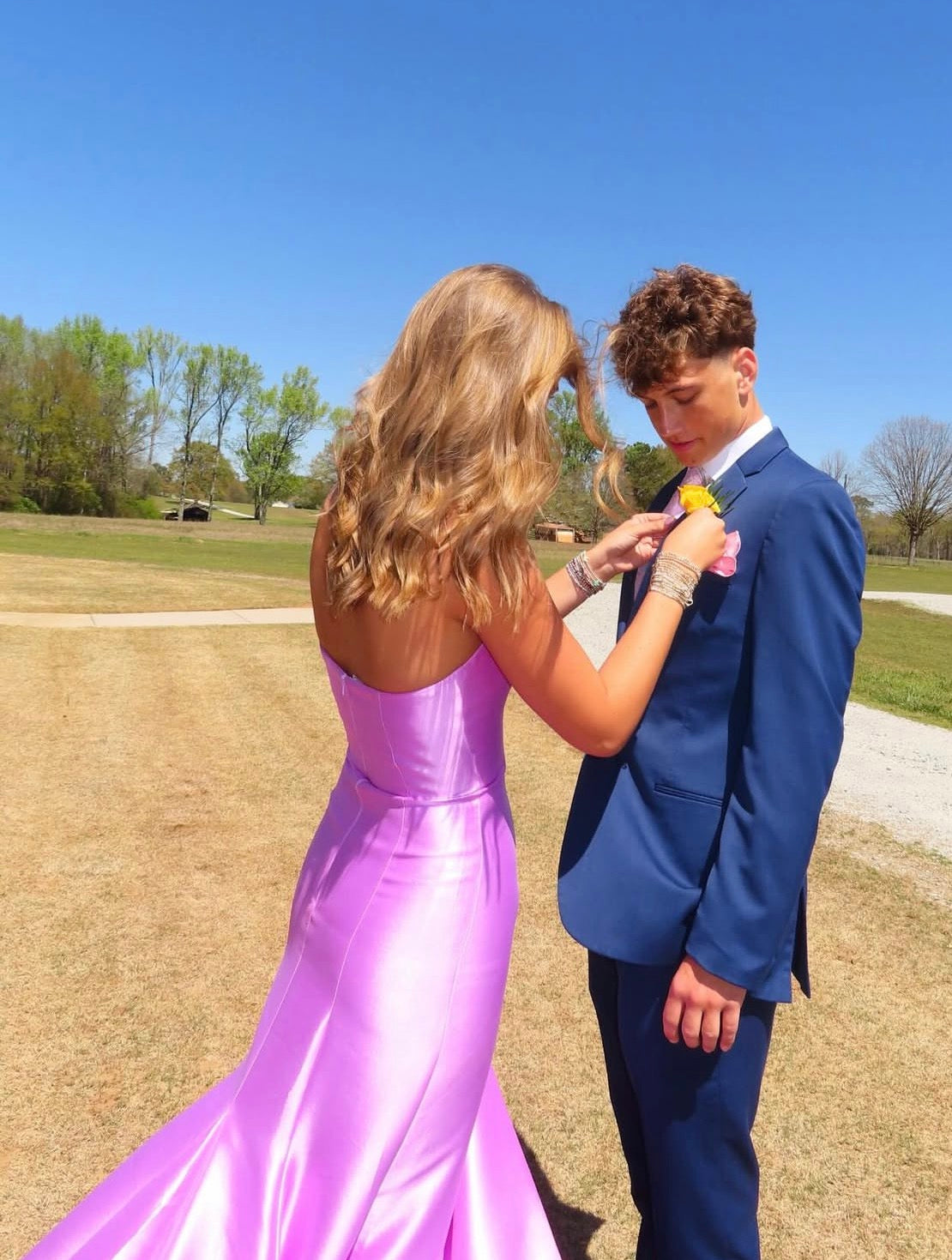 Strapless Pink Satin Formal Prom Dress Sheath Evening Gown  J10047