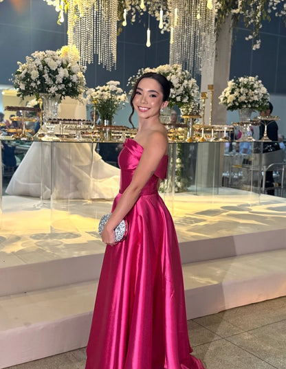 Robe de bal bustier violette en satin avec appliques, robe de soirée formelle J9413