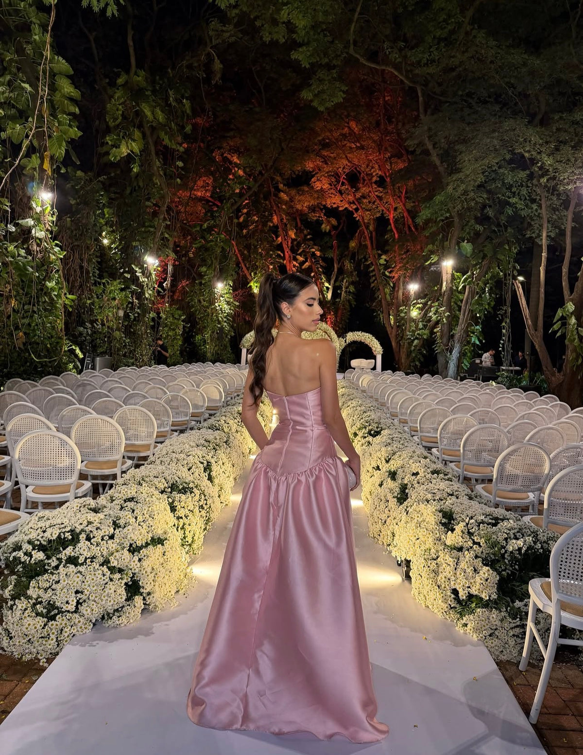 Trägerloses silbernes Vintage-Abendkleid, A-Linie, Geburtstagskleid J9370