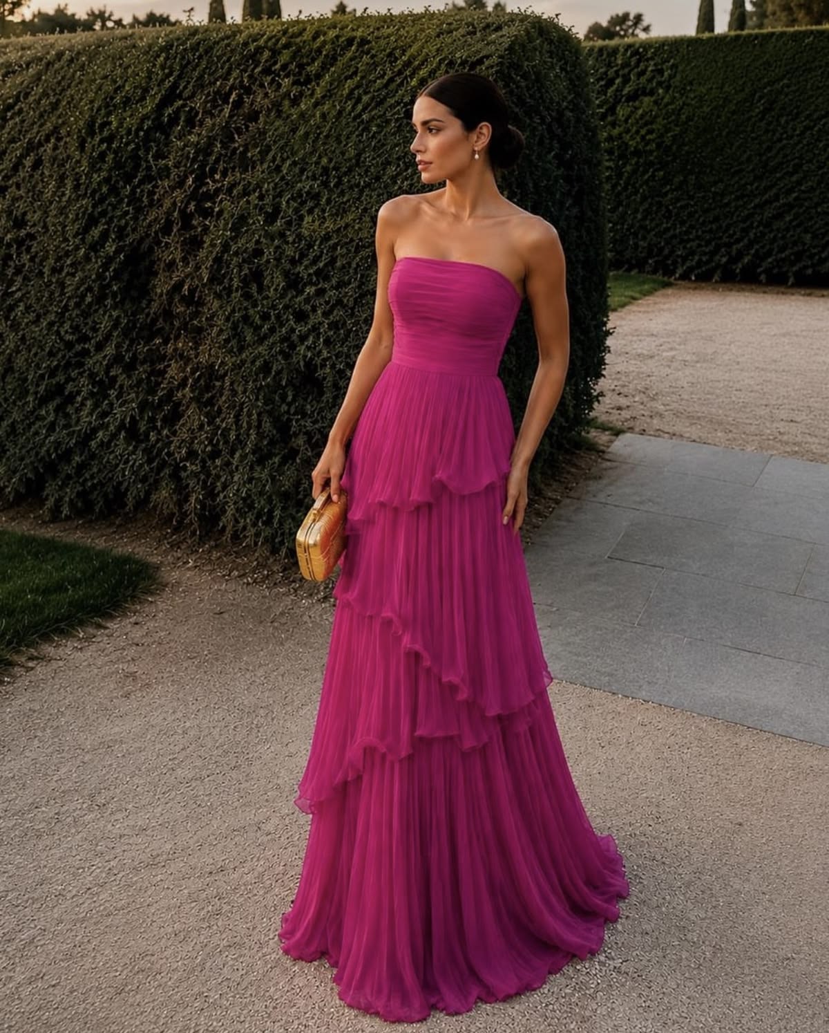 Robe de bal bustier violette en satin avec appliques, robe de soirée formelle J9413