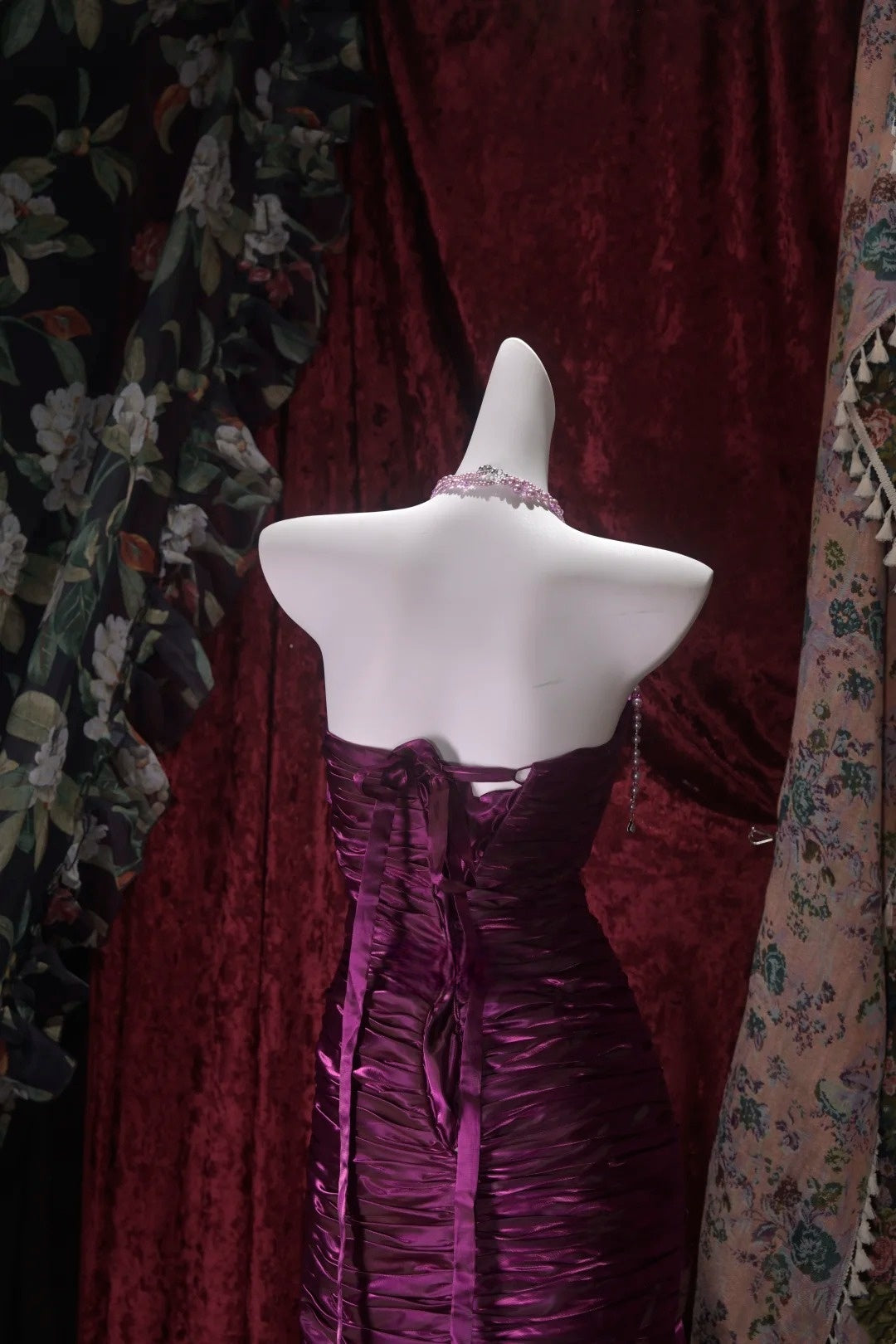 Strapless Purple Mermaid Prom Dress Formal Evening Gown  J10576