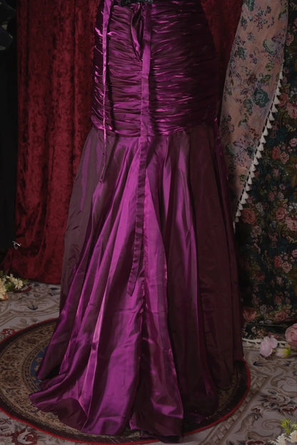 Strapless Purple Mermaid Prom Dress Formal Evening Gown  J10576