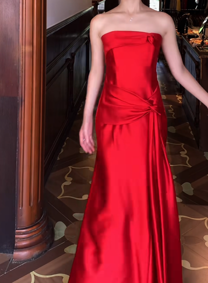 Trägerloses silbernes Vintage-Abendkleid, A-Linie, Geburtstagskleid J9370