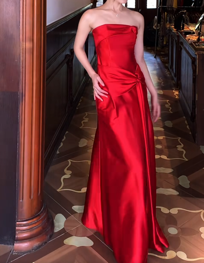 Trägerloses silbernes Vintage-Abendkleid, A-Linie, Geburtstagskleid J9370