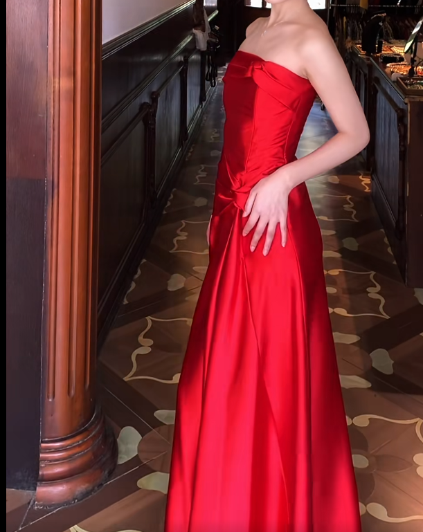 Trägerloses silbernes Vintage-Abendkleid, A-Linie, Geburtstagskleid J9370