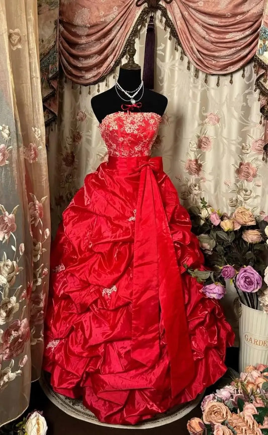 Trägerloses silbernes Vintage-Abendkleid, A-Linie, Geburtstagskleid J9370