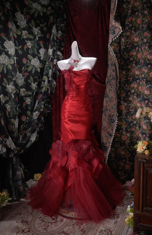 Trägerloses silbernes Vintage-Abendkleid, A-Linie, Geburtstagskleid J9370