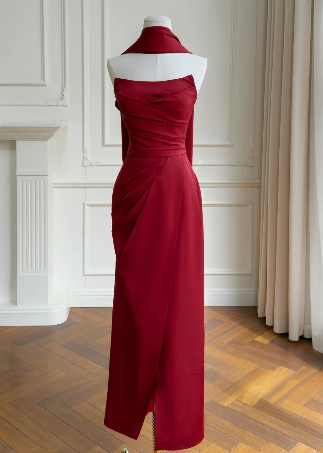Trägerloses silbernes Vintage-Abendkleid, A-Linie, Geburtstagskleid J9370