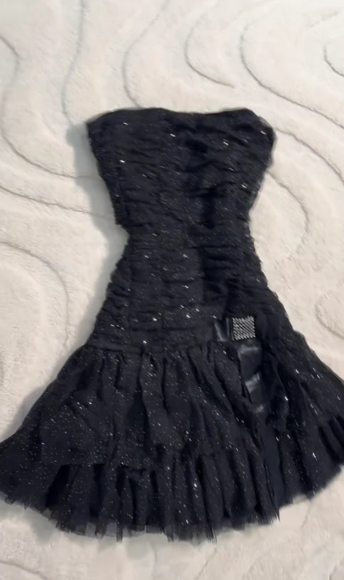Robe de bal bustier violette en satin avec appliques, robe de soirée formelle J9413