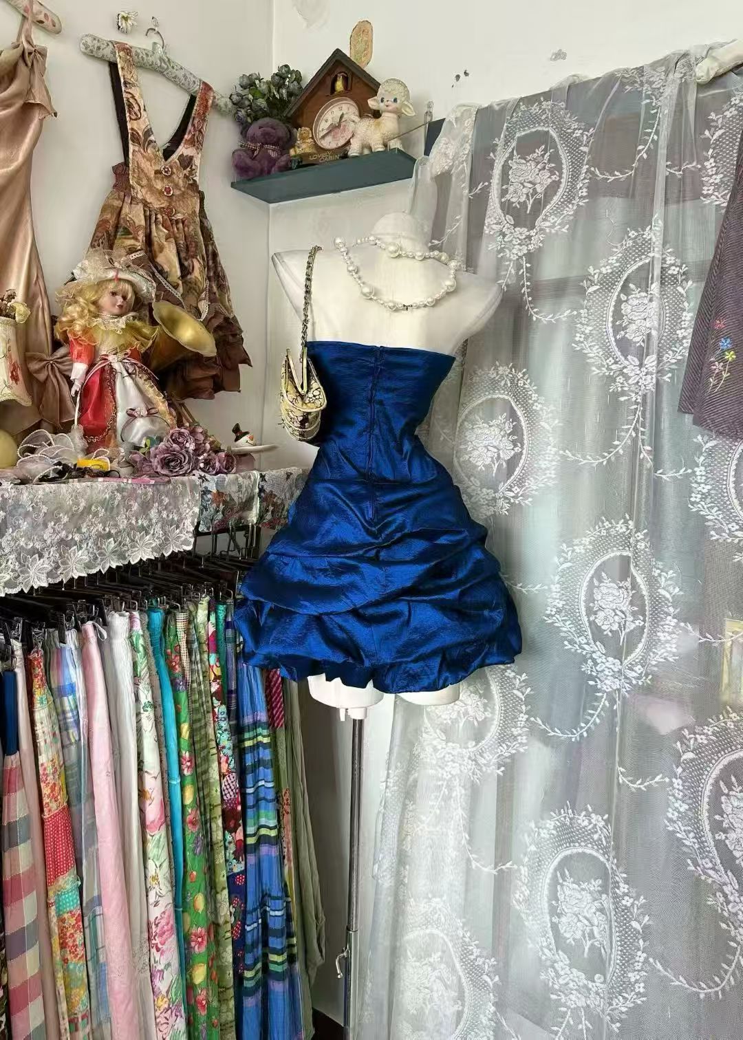 Robe de bal bustier violette en satin avec appliques, robe de soirée formelle J9413