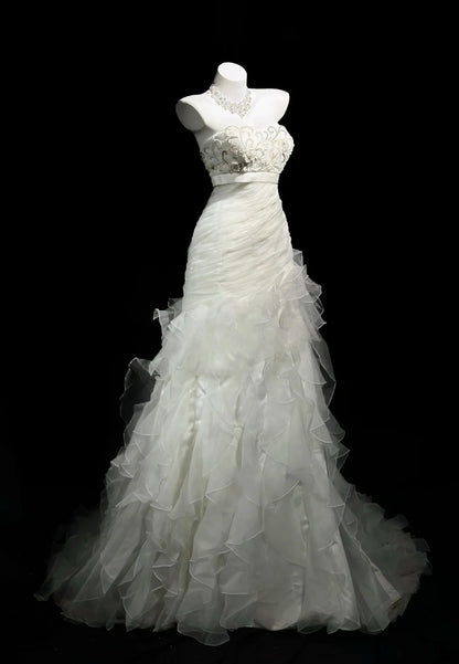 Trägerloses silbernes Vintage-Abendkleid, A-Linie, Geburtstagskleid J9370
