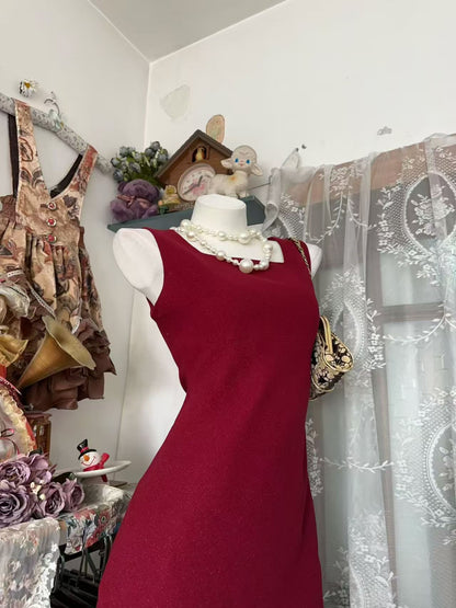 Strapless Sheath Burgundy Birthday Dress Short Evening Dress  J10083