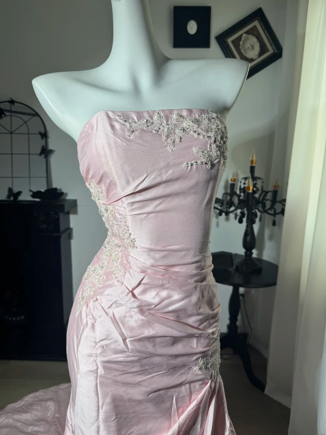 Strapless Sheath Pink Prom Dress Formal Evening Dress  J10642