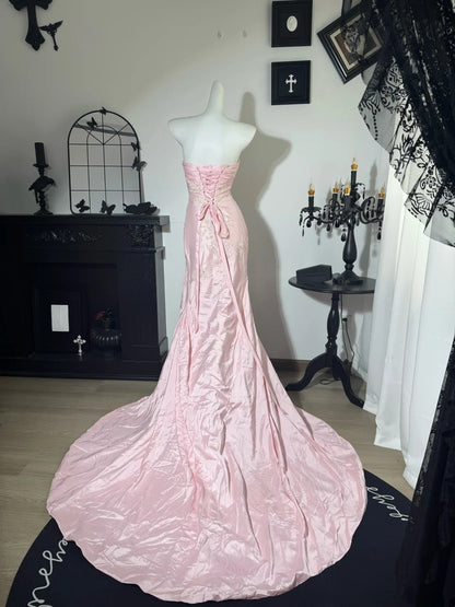 Strapless Sheath Pink Prom Dress Formal Evening Dress  J10642