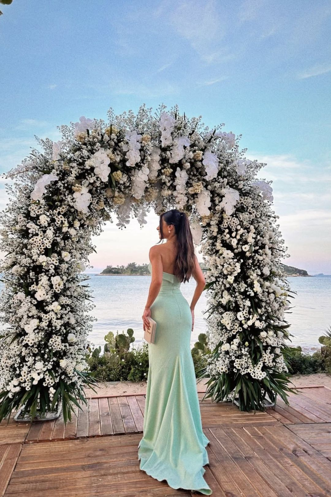 Strapless Sheath Summer Wedding Guest Dress Formal Prom Dress  J10009