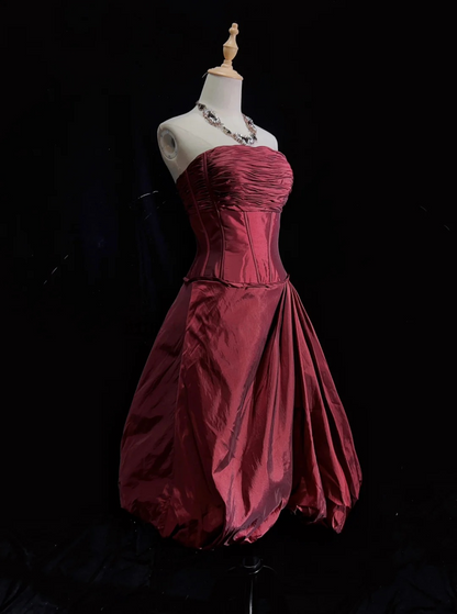 Robe de bal bustier violette en satin avec appliques, robe de soirée formelle J9413