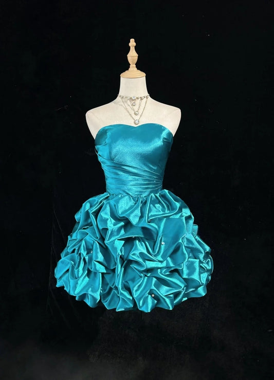 Robe de bal bustier violette en satin avec appliques, robe de soirée formelle J9413