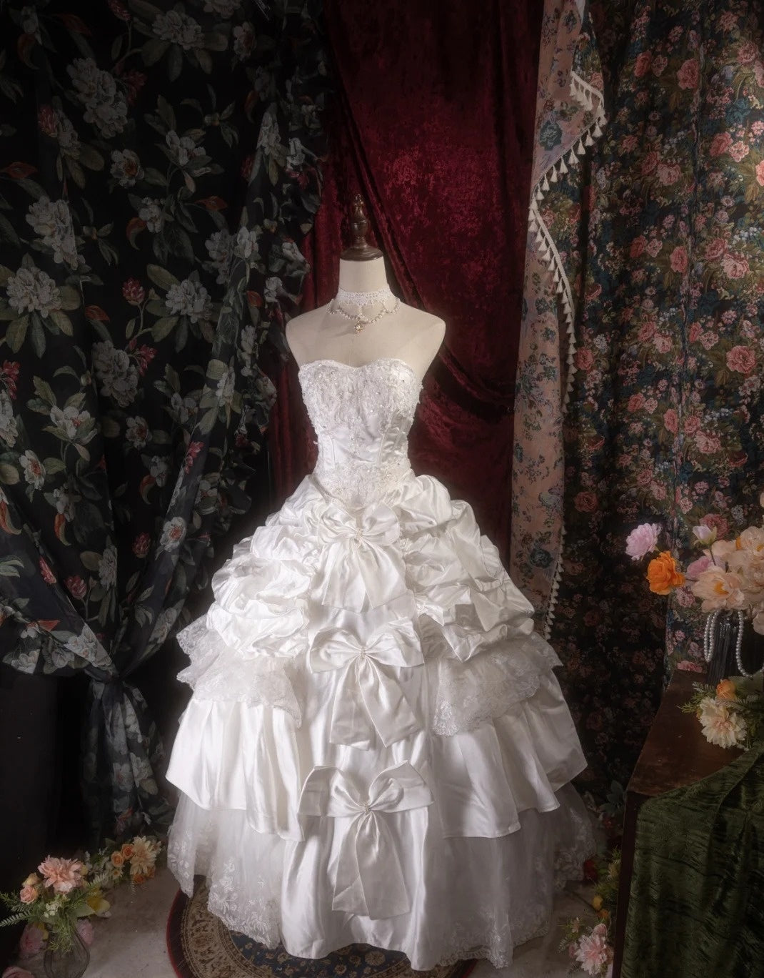 Strapless White Ball Gown Birthday Dress Sweet Wedding Dress J10189
