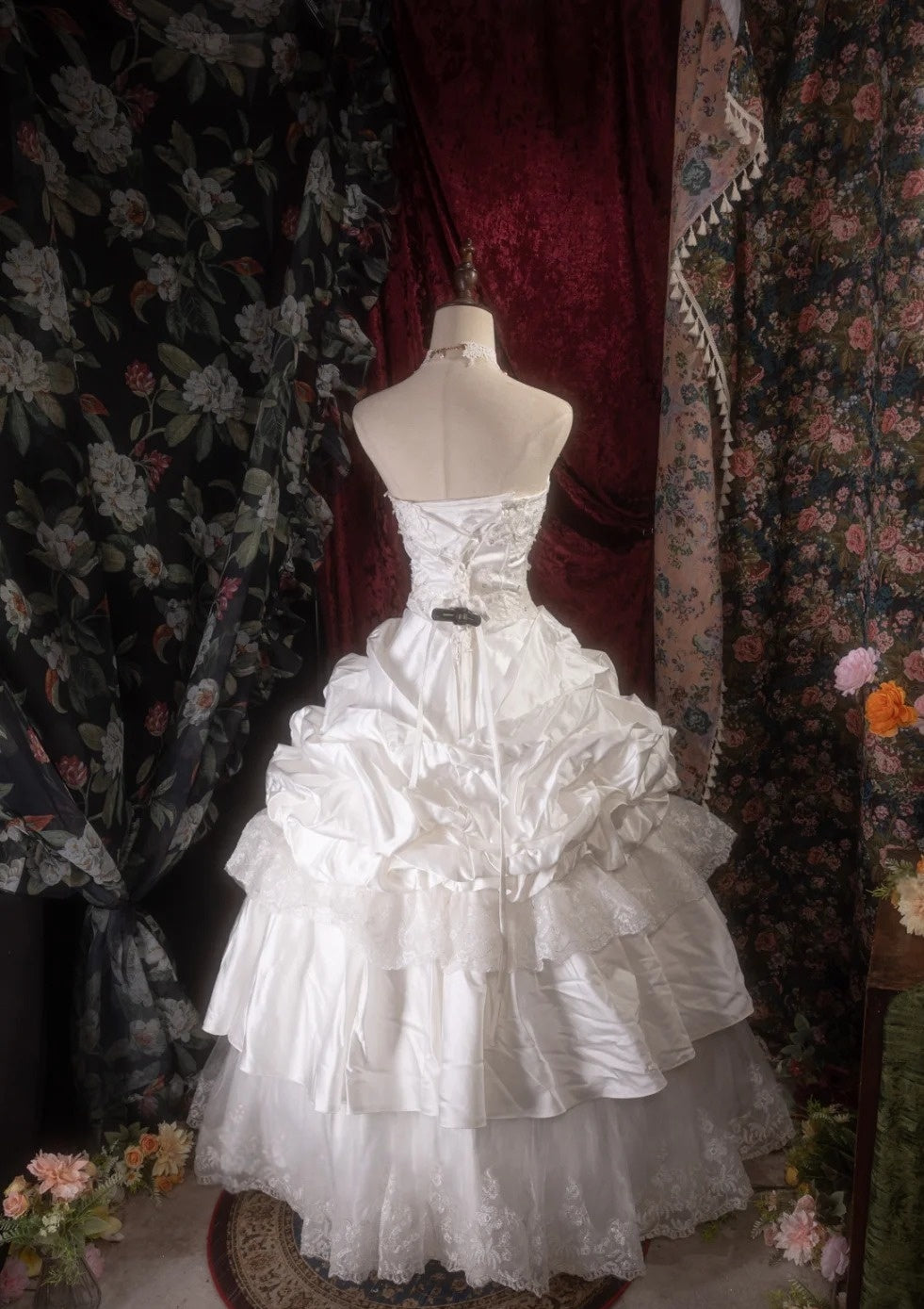 Strapless White Ball Gown Birthday Dress Sweet Wedding Dress J10189