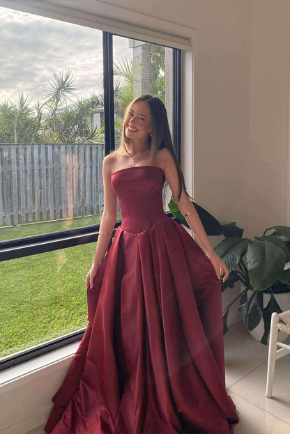 Robe de bal bustier violette en satin avec appliques, robe de soirée formelle J9413
