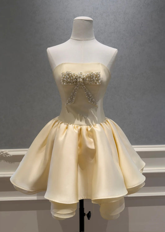 Robe de bal bustier violette en satin avec appliques, robe de soirée formelle J9413