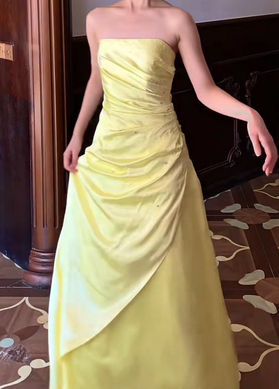 Robe de bal bustier violette en satin avec appliques, robe de soirée formelle J9413