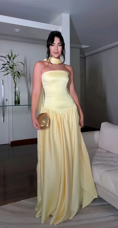 Trägerloses silbernes Vintage-Abendkleid, A-Linie, Geburtstagskleid J9370