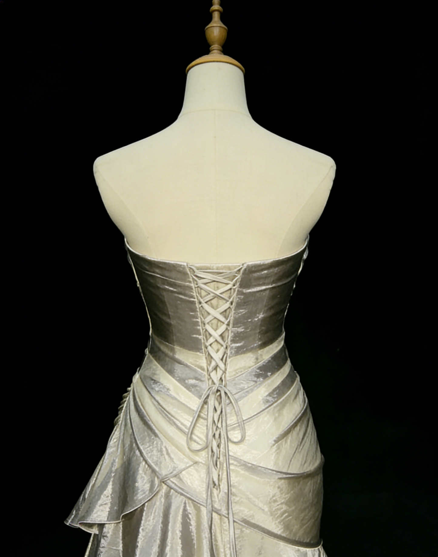 Robe de bal bustier violette en satin avec appliques, robe de soirée formelle J9413