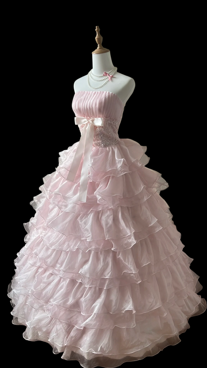 Robe de bal bustier violette en satin avec appliques, robe de soirée formelle J9413