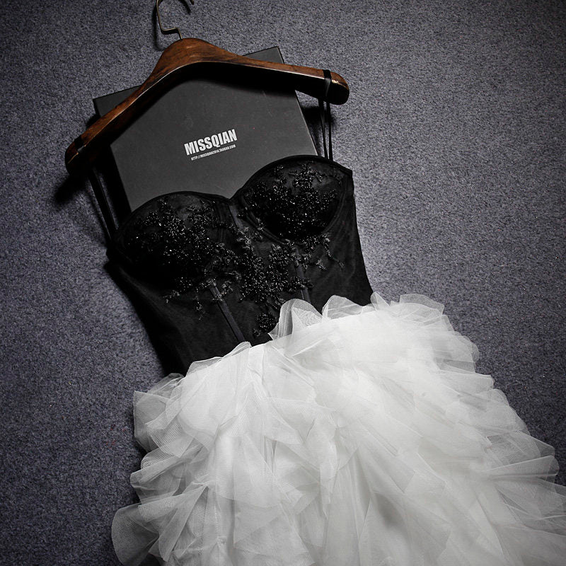 Robe de bal bustier violette en satin avec appliques, robe de soirée formelle J9413