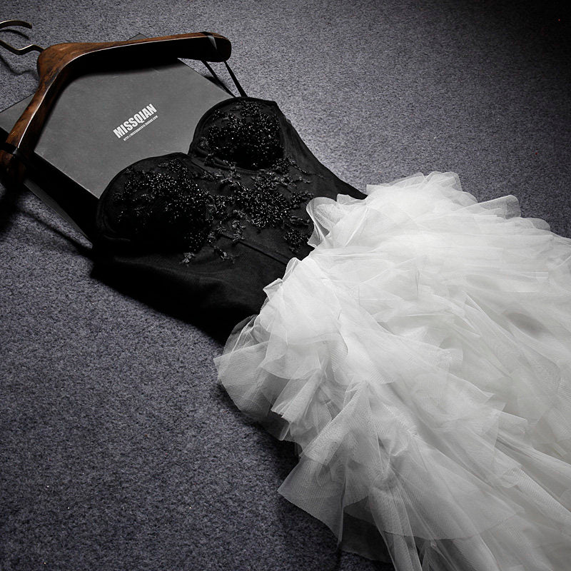 Robe de bal bustier violette en satin avec appliques, robe de soirée formelle J9413