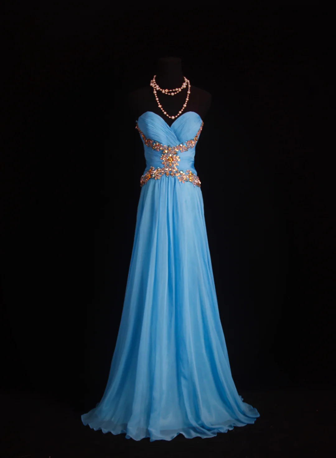 Trägerloses silbernes Vintage-Abendkleid, A-Linie, Geburtstagskleid J9370